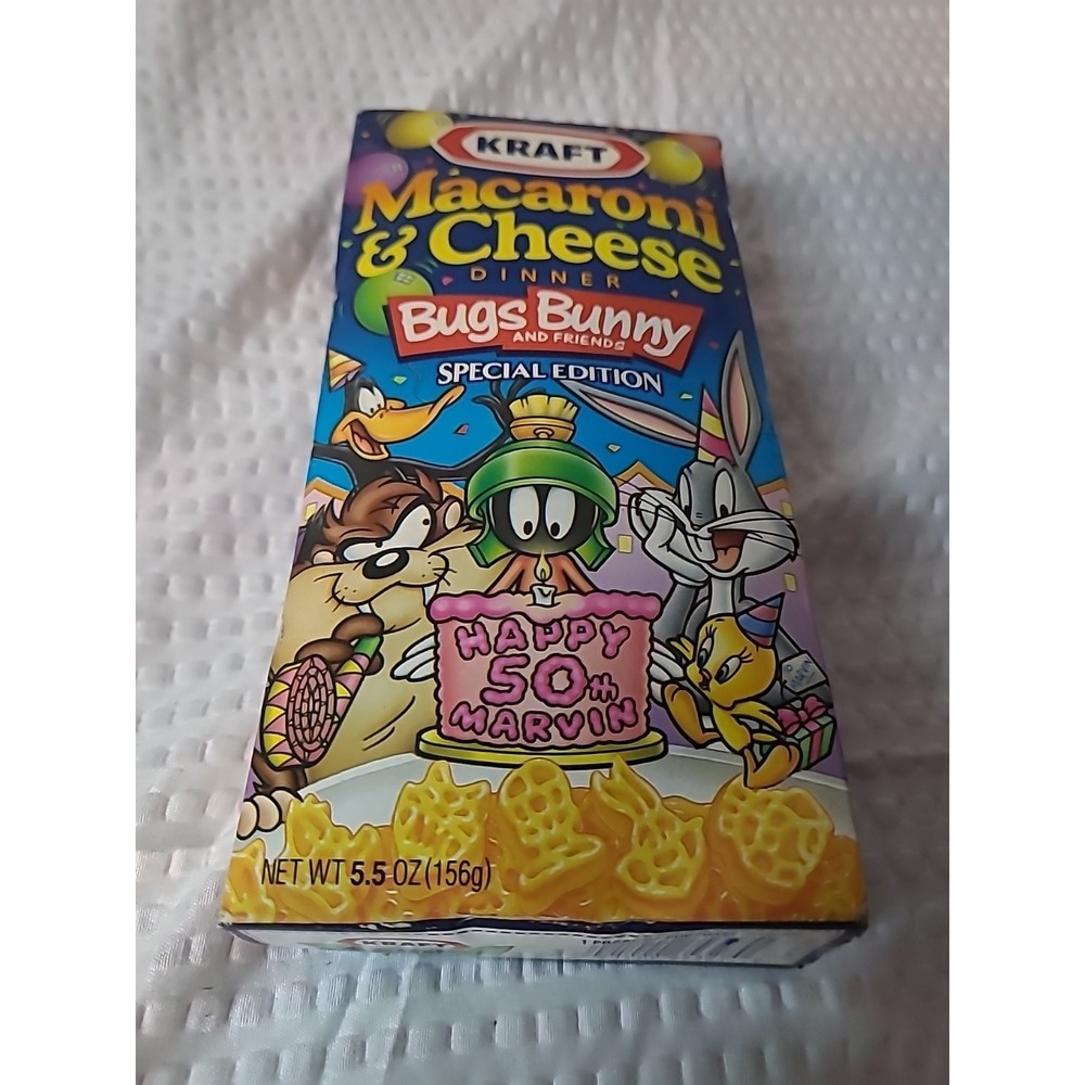 Vintage Kraft Macaroni & Cheese Bugs Bunny - Marvin 50th SEALED - Looney Tunes